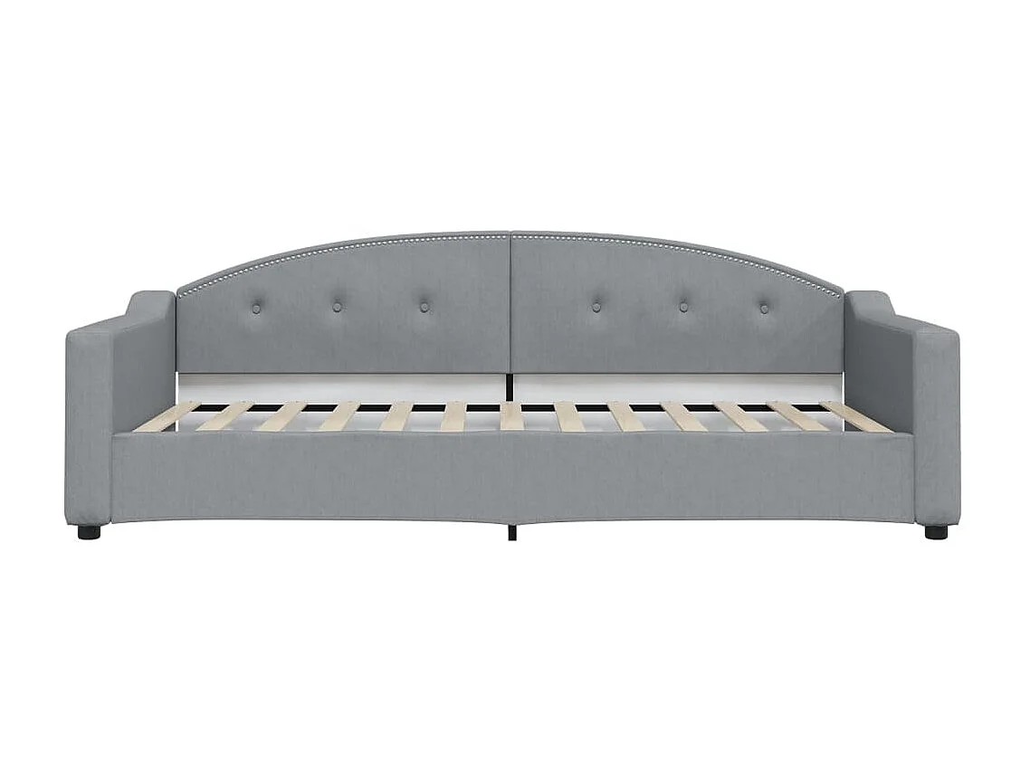 Sofá-cama 100x200 cm tecido cinzento-claro PT306474
