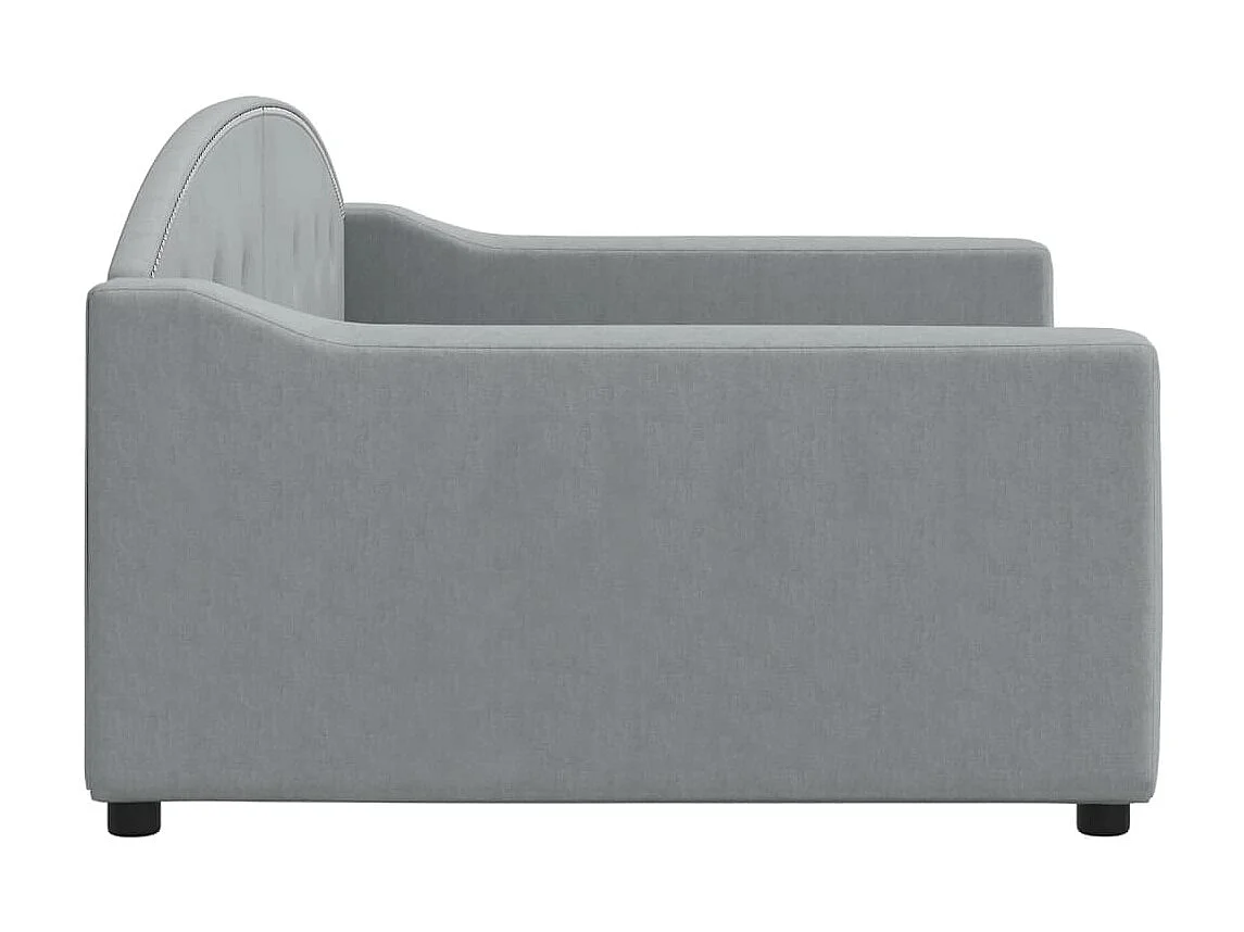 Sofá-cama 100x200 cm tecido cinzento-claro PT306474