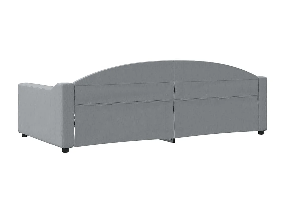 Sofá-cama 100x200 cm tecido cinzento-claro PT306474