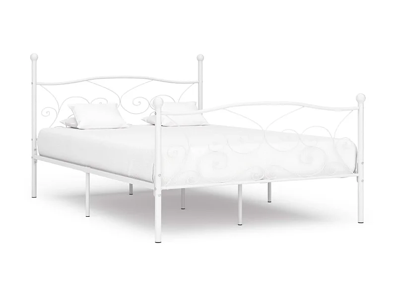 Bedframe met lattenbodem metaal wit 120x200 cm NL59006