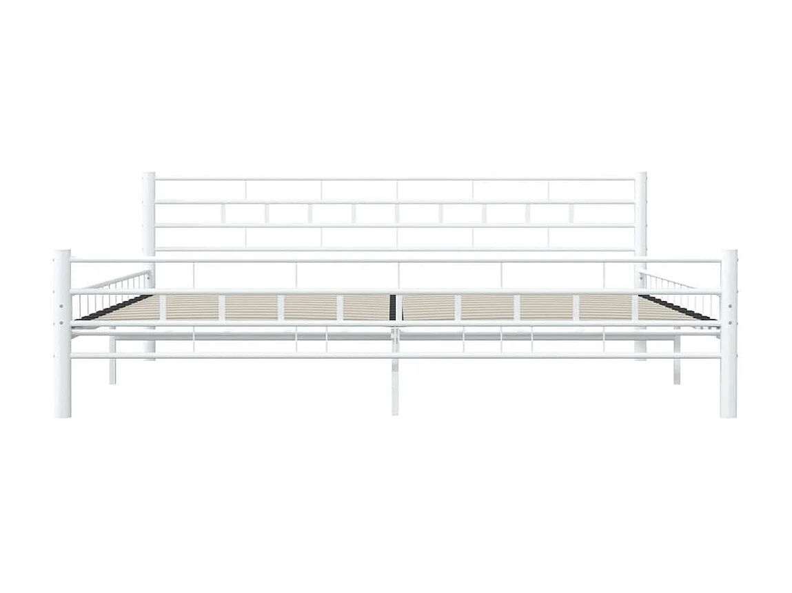Cama 200x200 cm metal branco PT125643