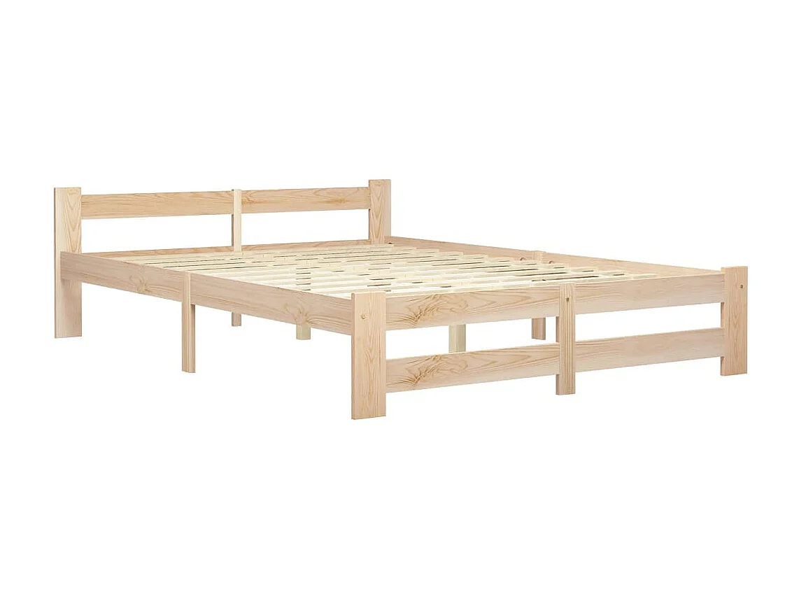 Lit-140x200 cm Bois de pin massif EGGB47301