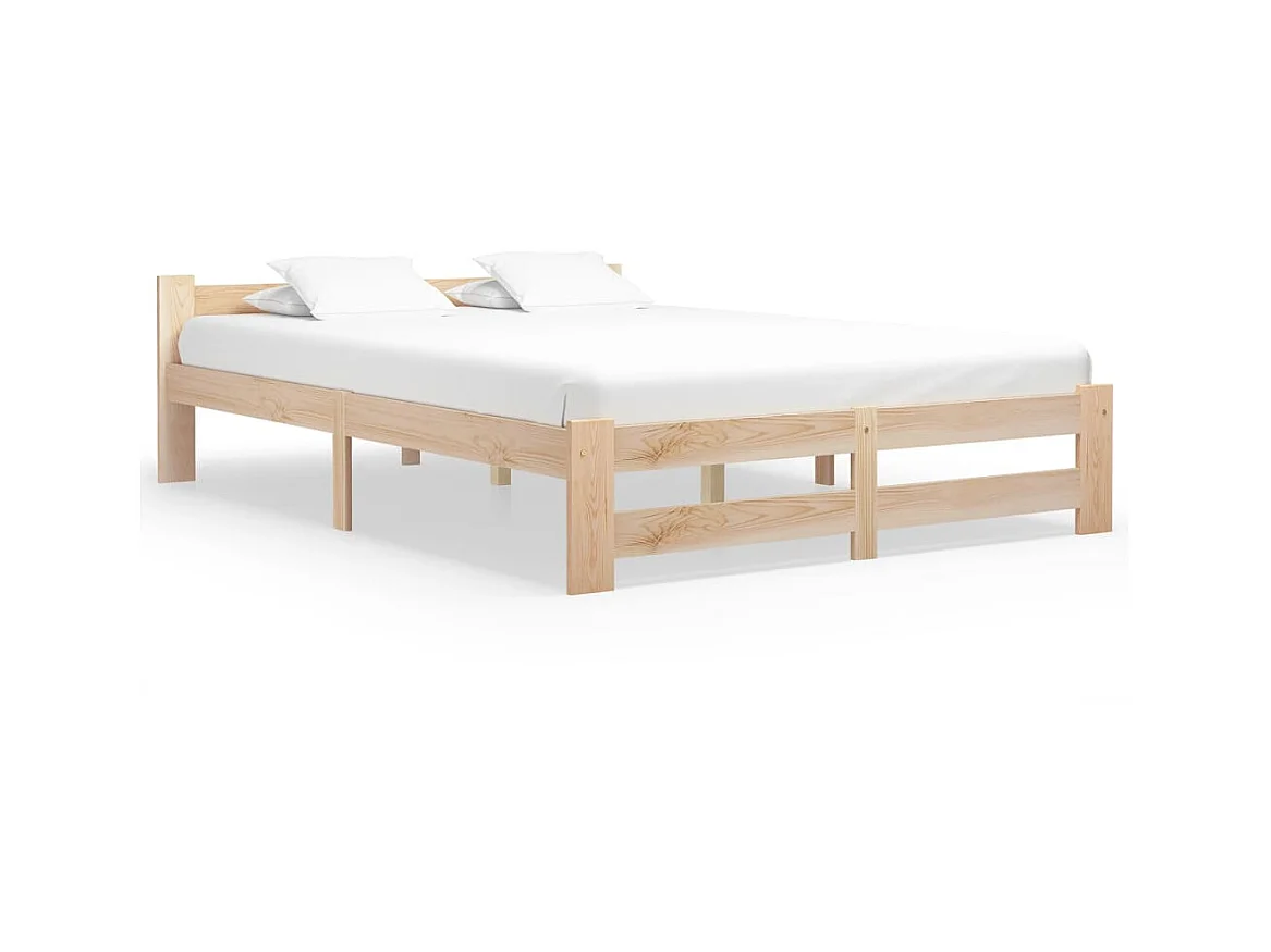 Lit-140x200 cm Bois de pin massif EGGB47301