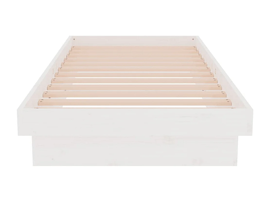 Lit-75x190 cm Blanc Bois massif Petit simple EGGB44955