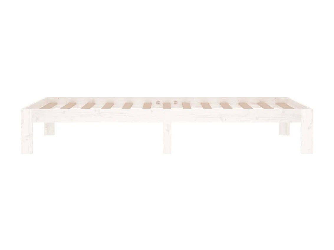 Cama solteiro 90x190 cm madeira maciça branco PT908031