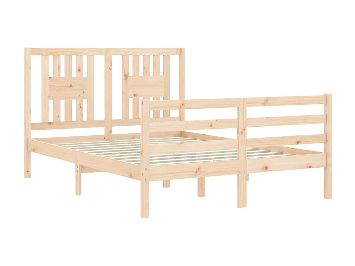 Cama 120x200 cm con cabecero madera maciza ES44409