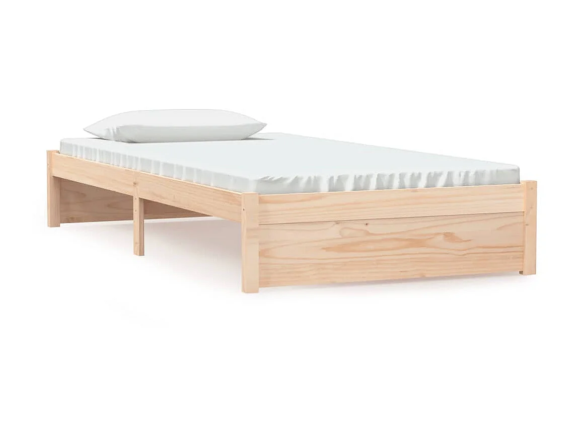 Lit-100x200 cm Bois massif EGGB26541