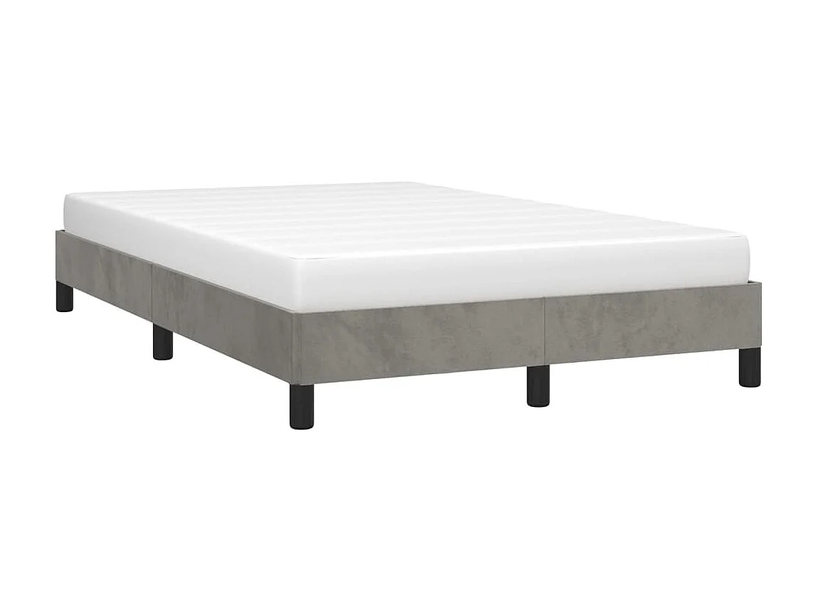Lit-120x200 cm Gris clair Velours EGGB83206