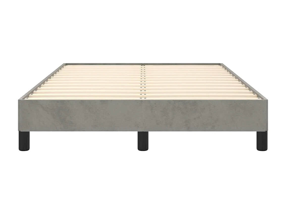 Lit-120x200 cm Gris clair Velours EGGB83206