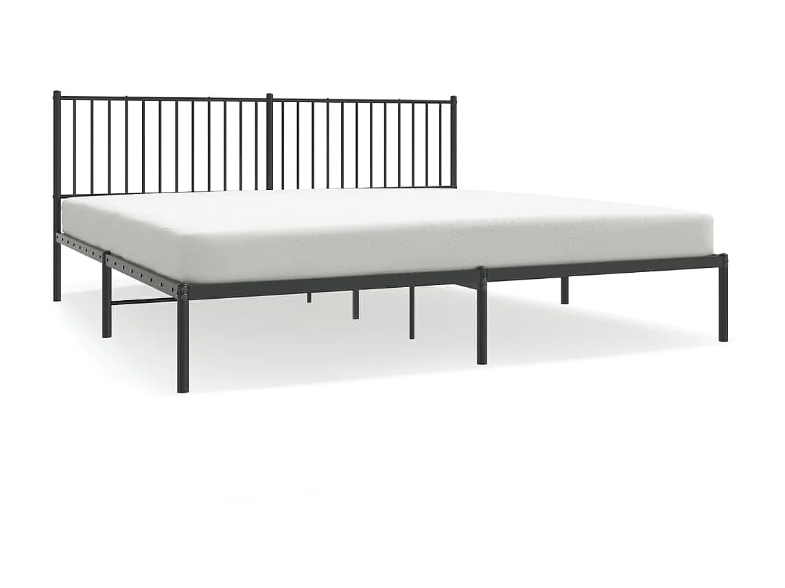 Cama 190x200 cm con cabecero metal negro ES35294