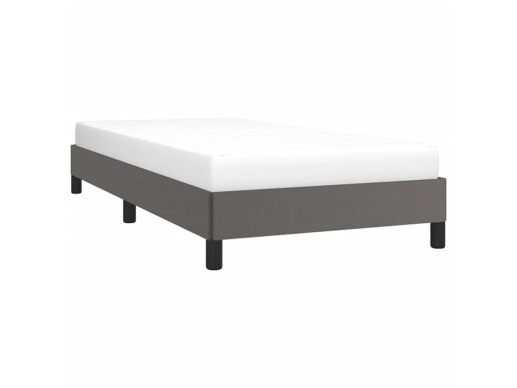 Lit-90x190 cm Gris Similicuir EGGB64895