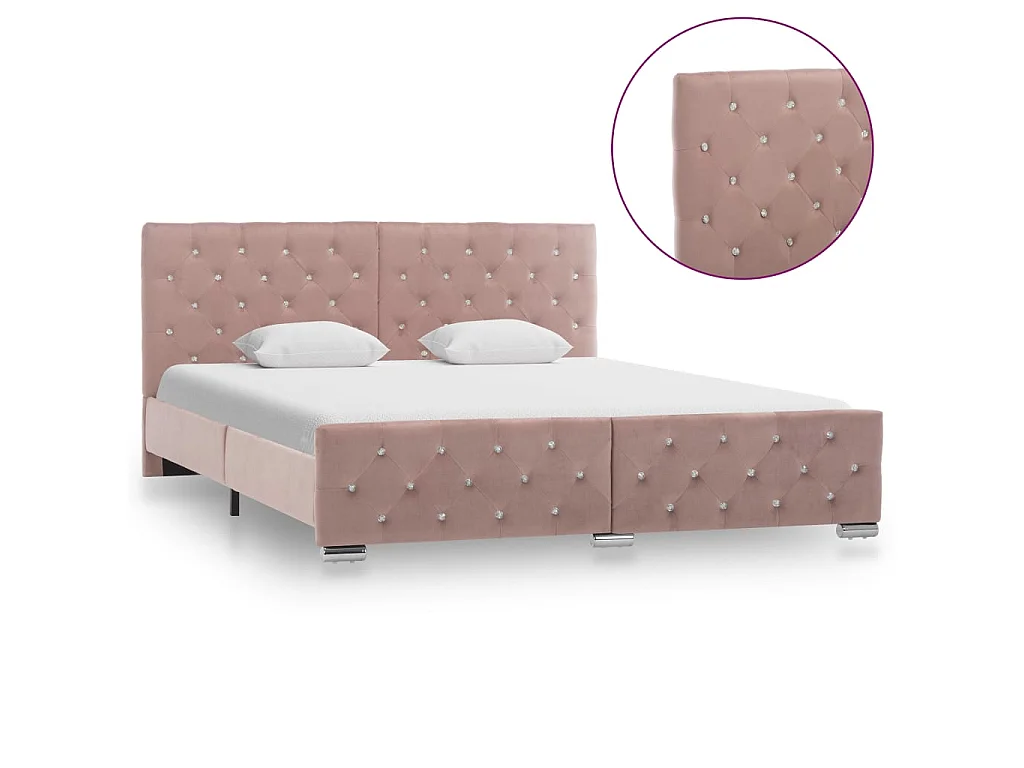 Lit-160x200 cm Rose Velours EGGB14609