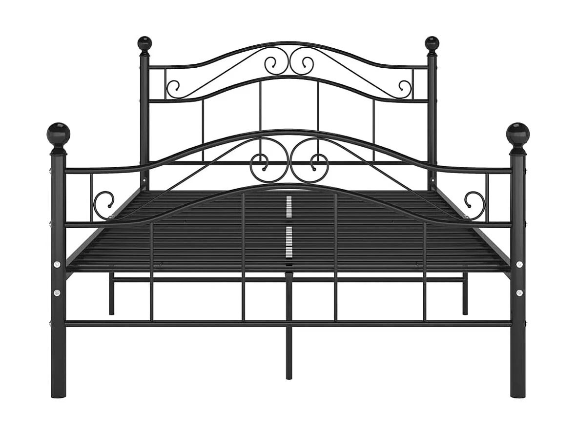 Cama 120x200 cm metal preto PT772586