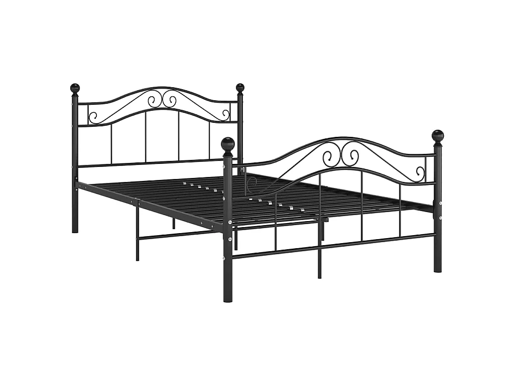 Lit-120x200 cm Noir Métal EGGB54888