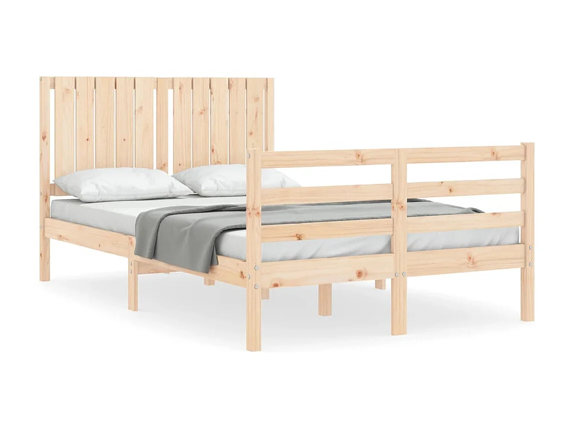 Lit-120x190 cm avec tête de lit petit double bois massif EGGB79755