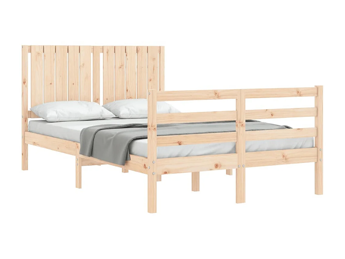 Lit-120x190 cm avec tête de lit petit double bois massif EGGB79755