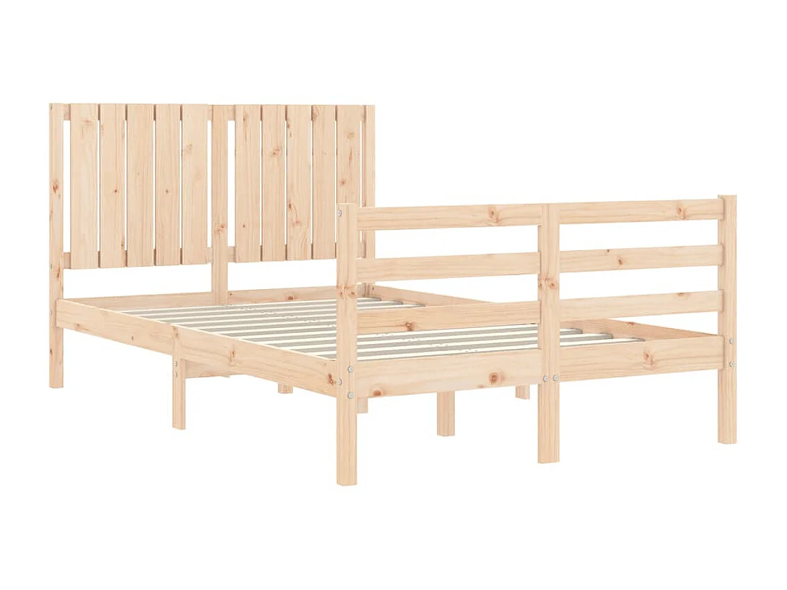 Lit-120x190 cm avec tête de lit petit double bois massif EGGB79755