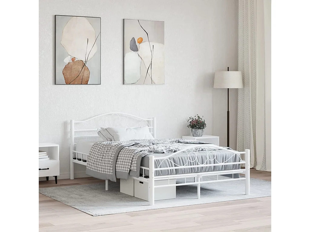 Bedframe metaal wit 140x200 cm NL68265