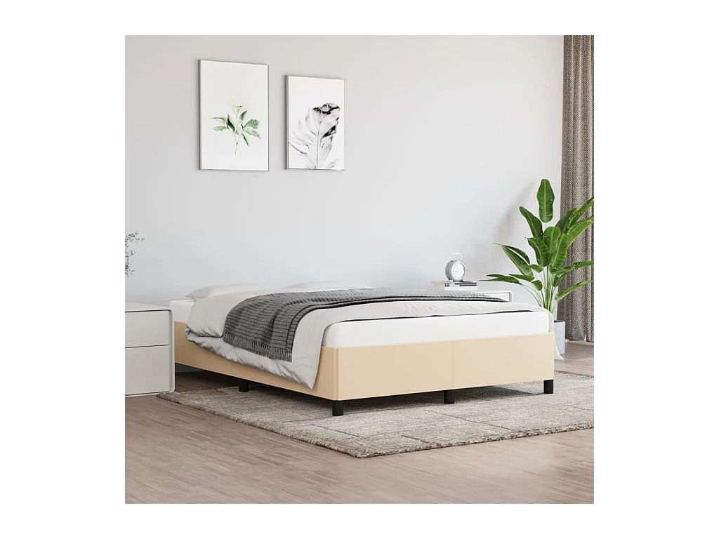 Bedframe stof crèmekleurig 140x190 cm NL17814