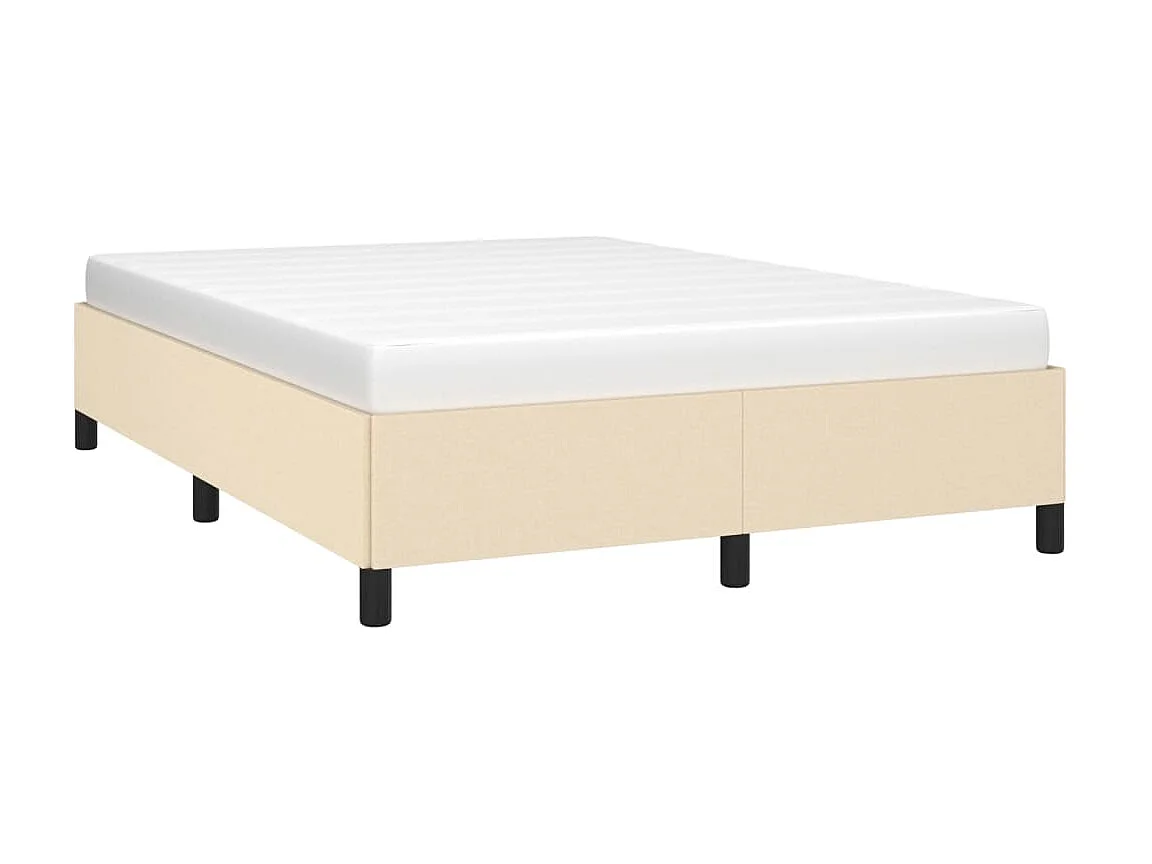 Lit-140x190 cm Crème Tissu EGGB57511