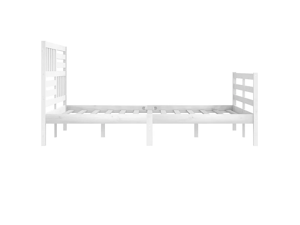 Bedframe massief hout wit 200x200 cm NL38097