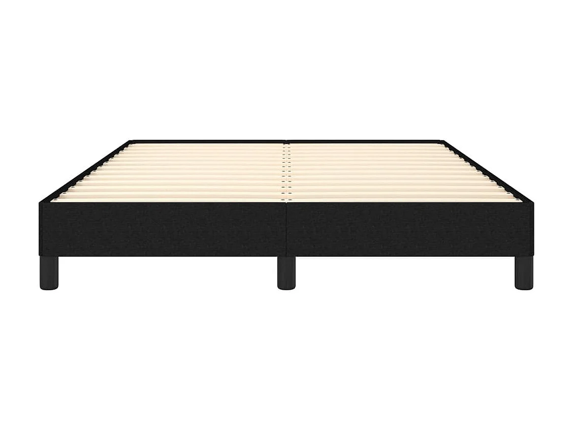 Cama 140x200 cm de tela negra ES35664