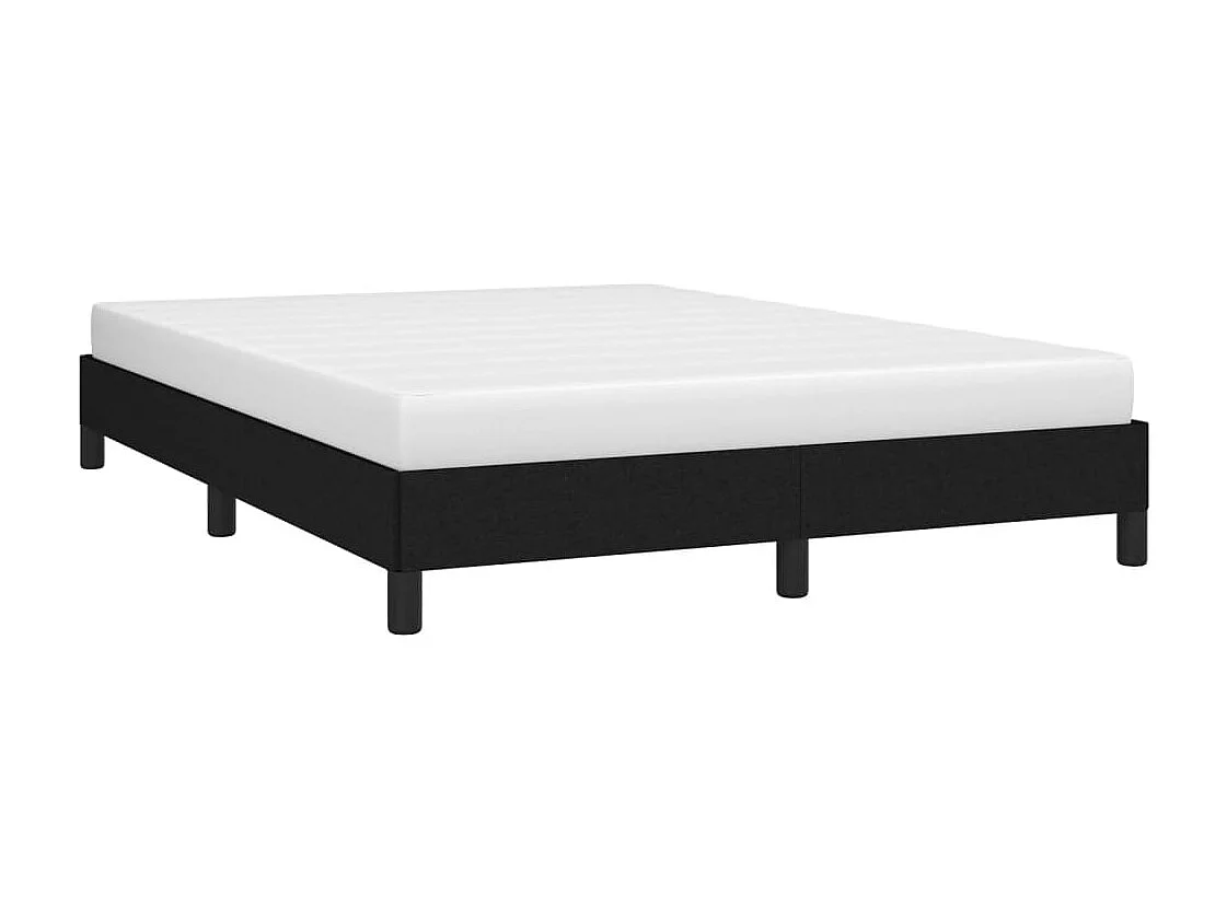 Cama 140x200 cm tecido preto PT369241