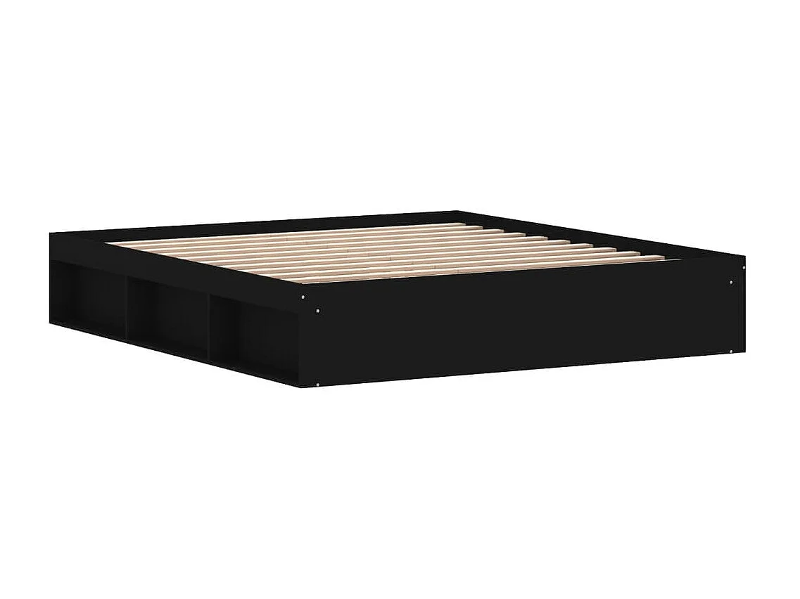 Cama super king size 180x200 cm preto PT436274