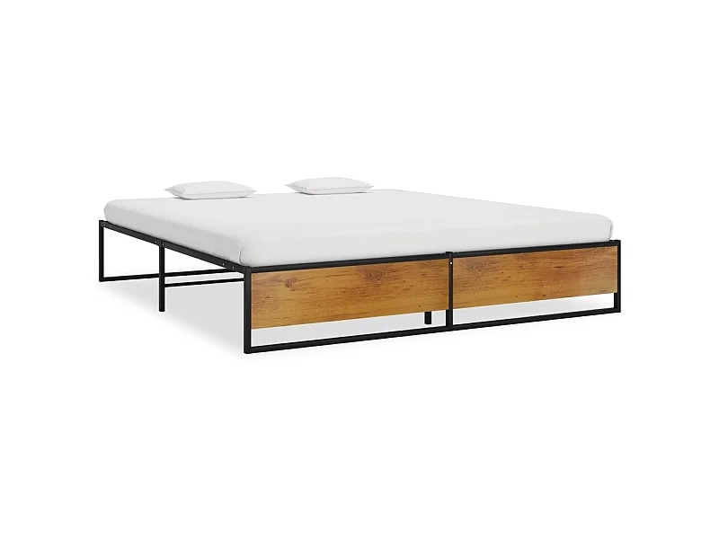 Cama 200x200 cm metal preto PT184605