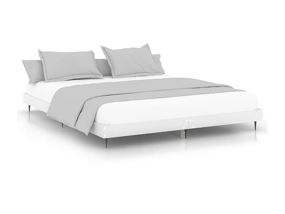 Lit-140x200 cm blanc bois d'ingénierie EGGB90177