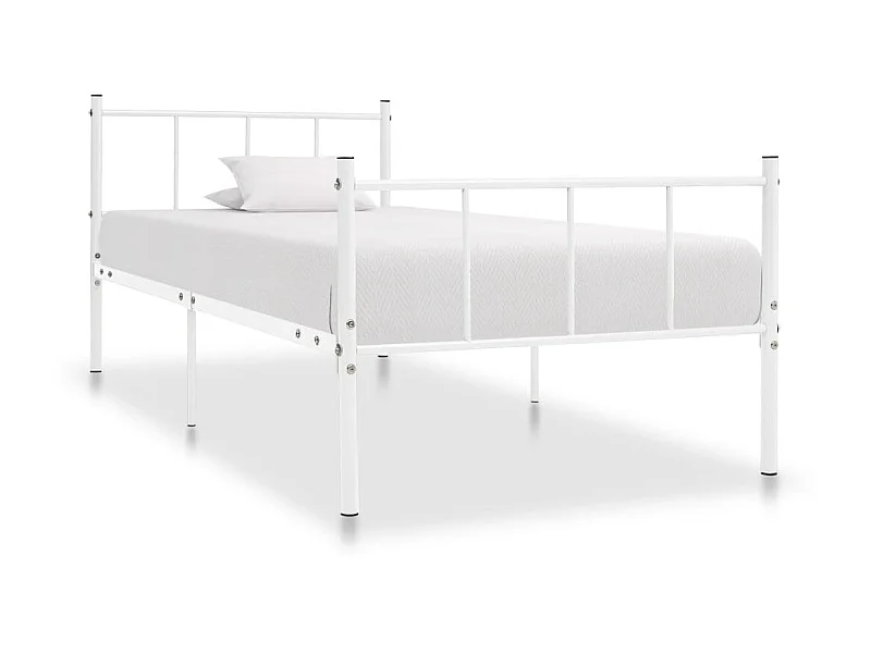 Cama metal 90x200 cm branco PT223739