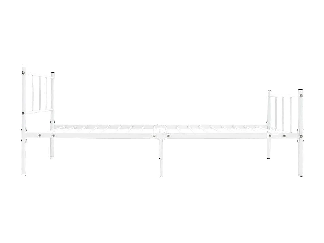 Lit-90x200 cm Blanc Métal EGGB29553