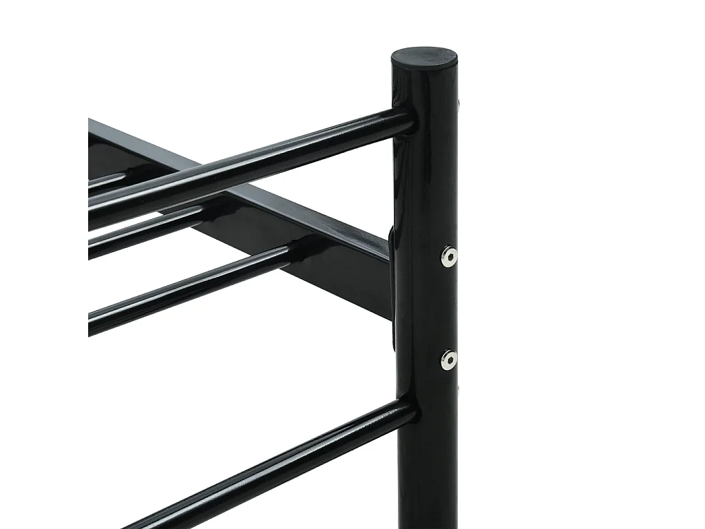 Cama 180x200 cm de metal negro ES14699