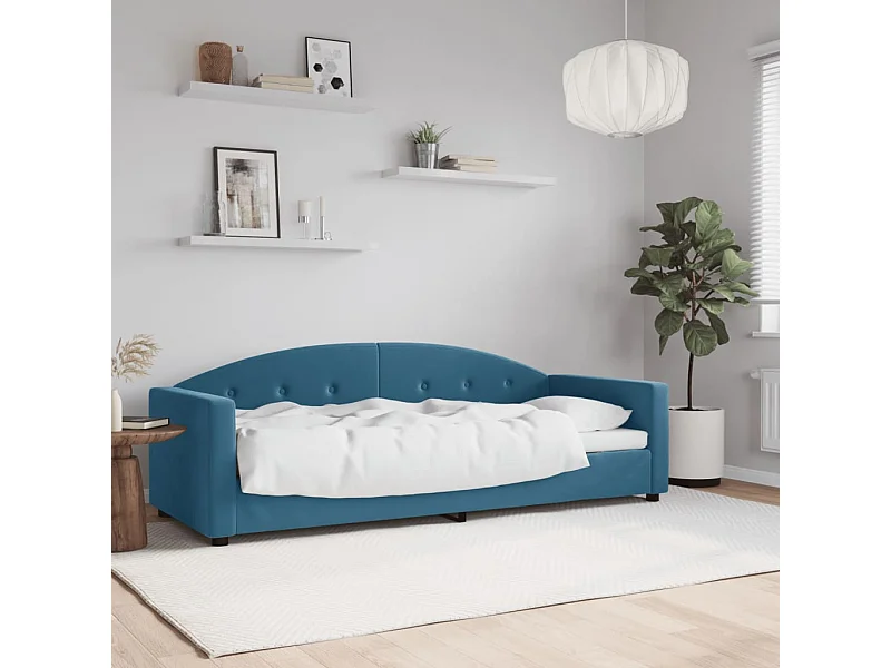 Tagesbett,Sofabett Blau 80x200 cm Samt -gkd45833