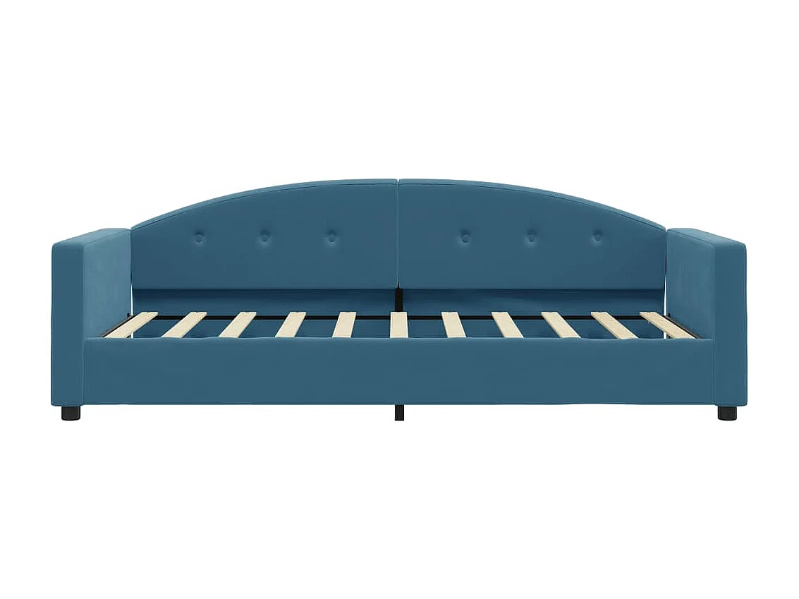 Cama 100x200 cm terciopelo azul ES13000
