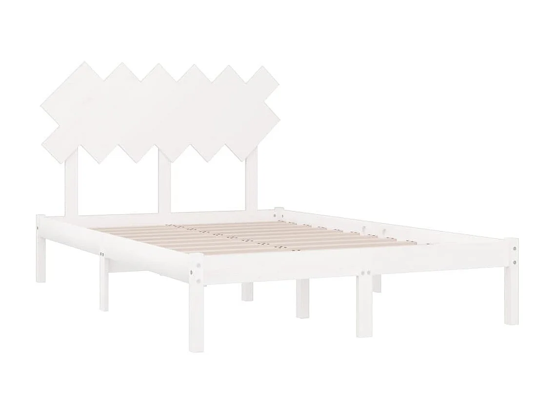 Lit-120x200 cm Blanc Bois massif EGGB83288