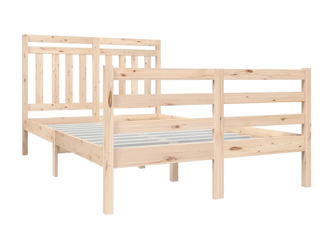 Lit-120x190 cm Bois massif Petit Double EGGB89773