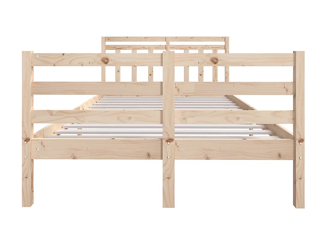 Lit-120x190 cm Bois massif Petit Double EGGB89773
