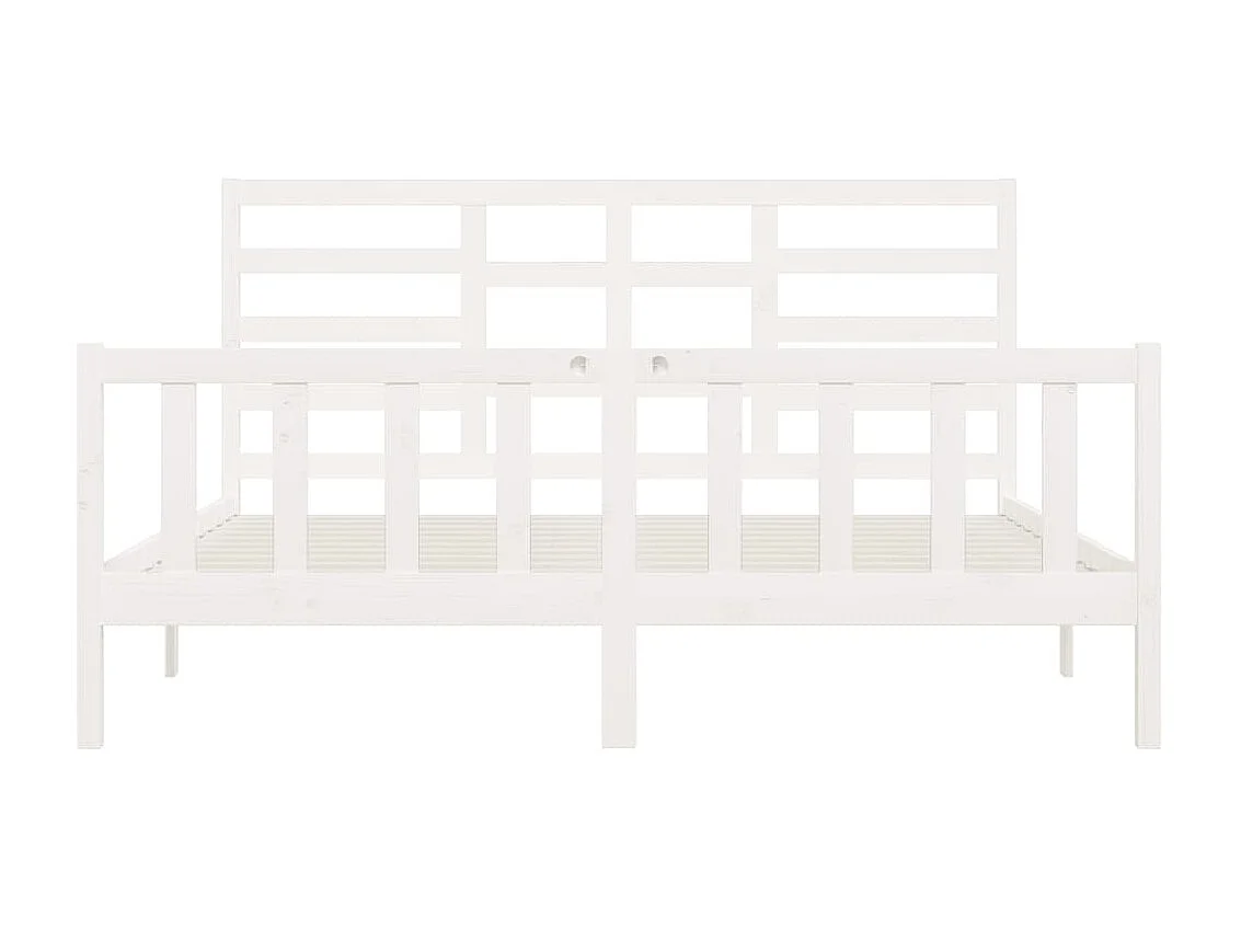 Bedframe massief grenenhout wit 200x200 cm NL32878
