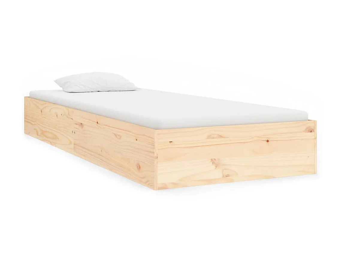 Lit-75x190 cm bois massif petit simple EGGB90269