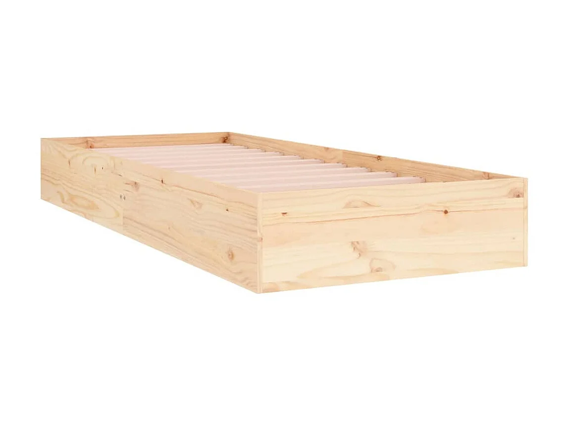 Lit-75x190 cm bois massif petit simple EGGB90269