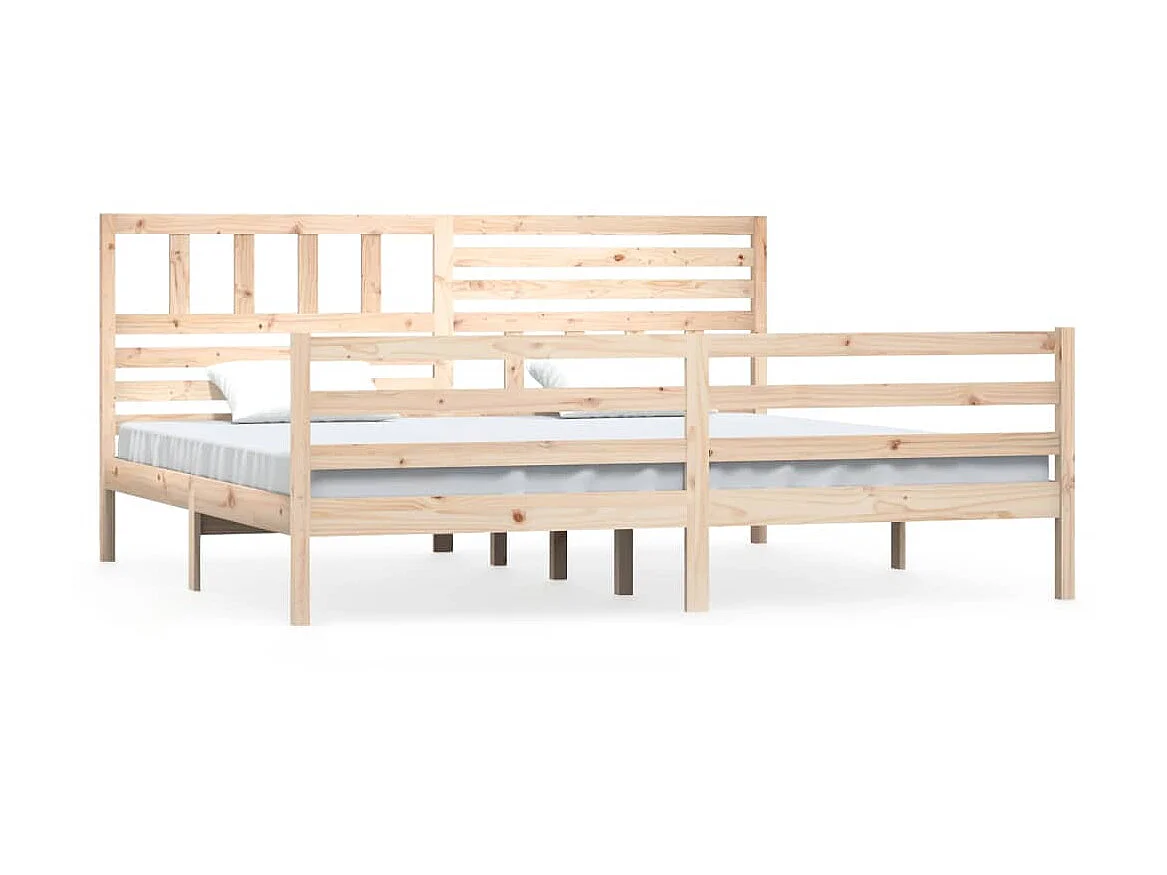 Lit-180x200 cm Bois massif Super King EGGB17239