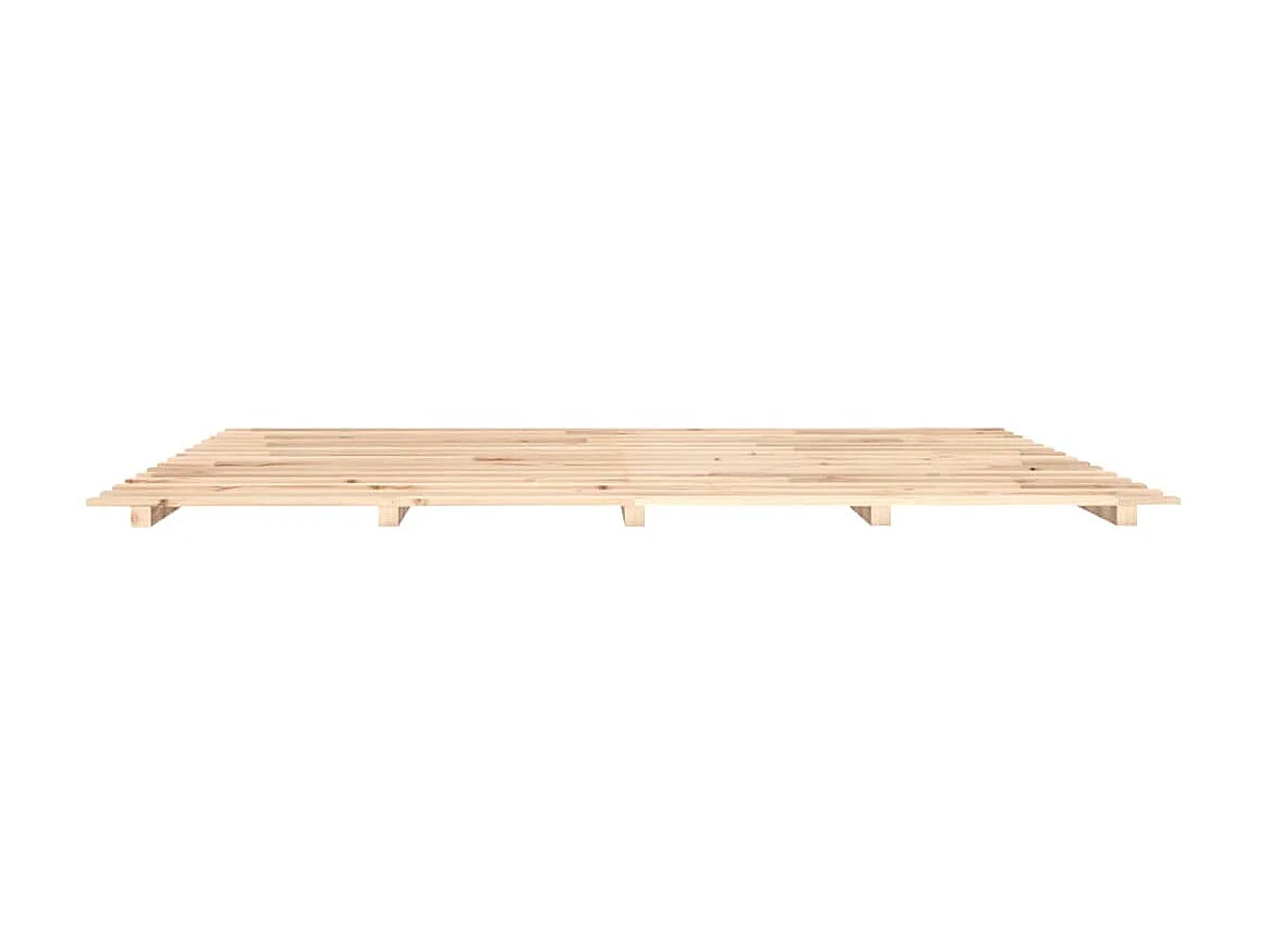 Lit-200x200 cm bois de pin massif EGGB11135