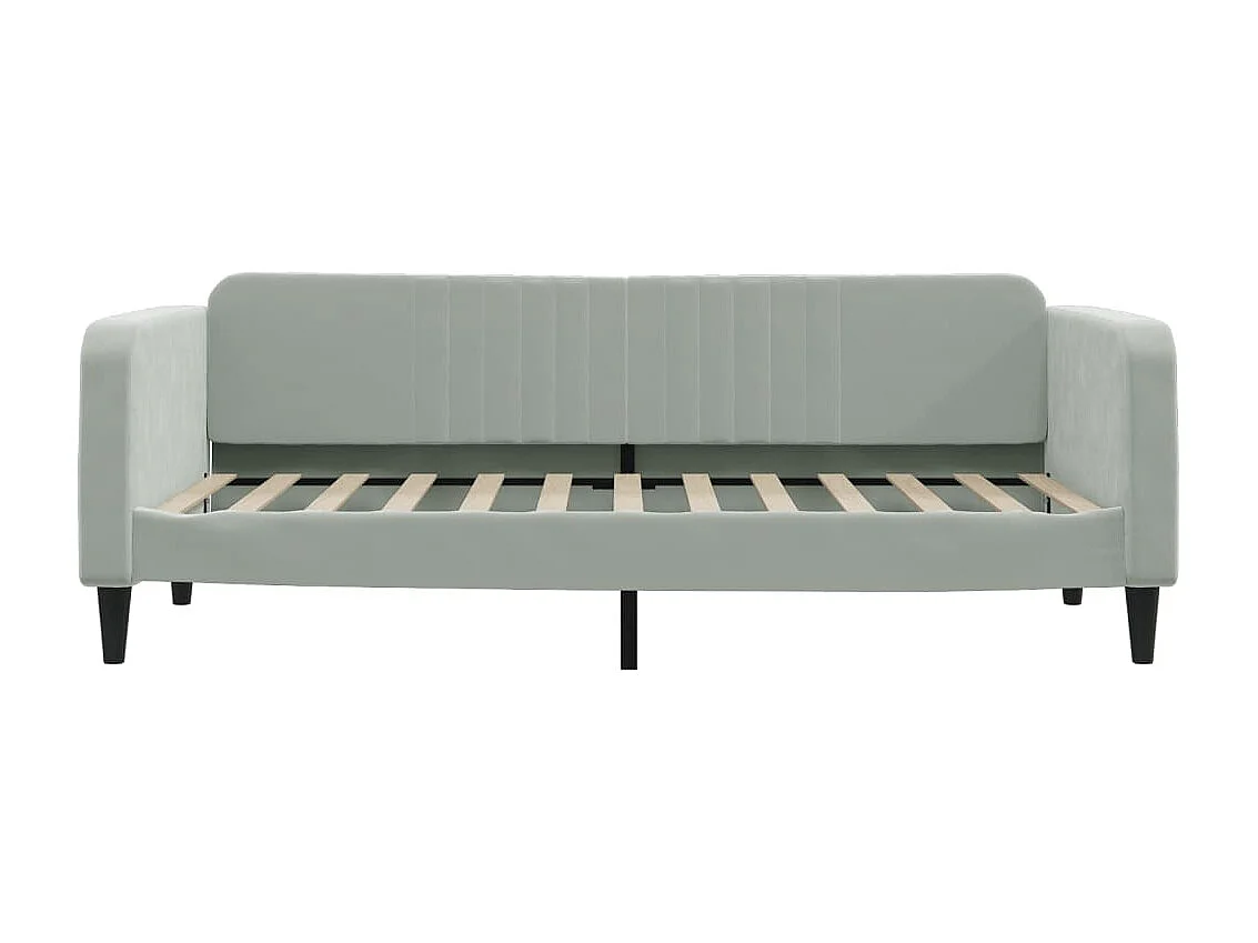 Lit-90x200 cm de repos gris clair velours EGGB41722