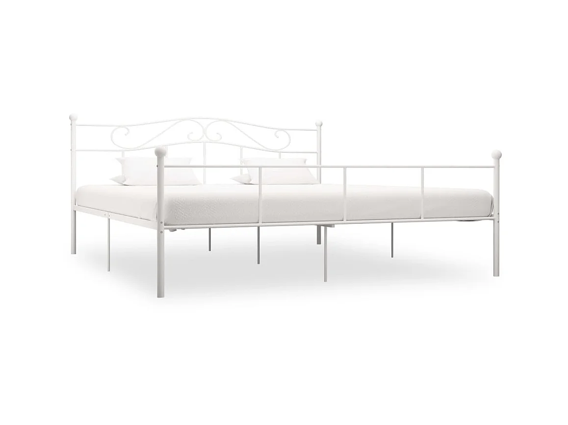 Lit-180x200 cm Blanc Métal EGGB68228