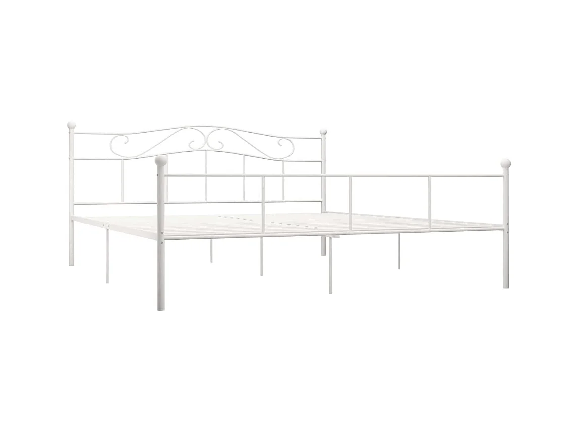 Lit-180x200 cm Blanc Métal EGGB68228