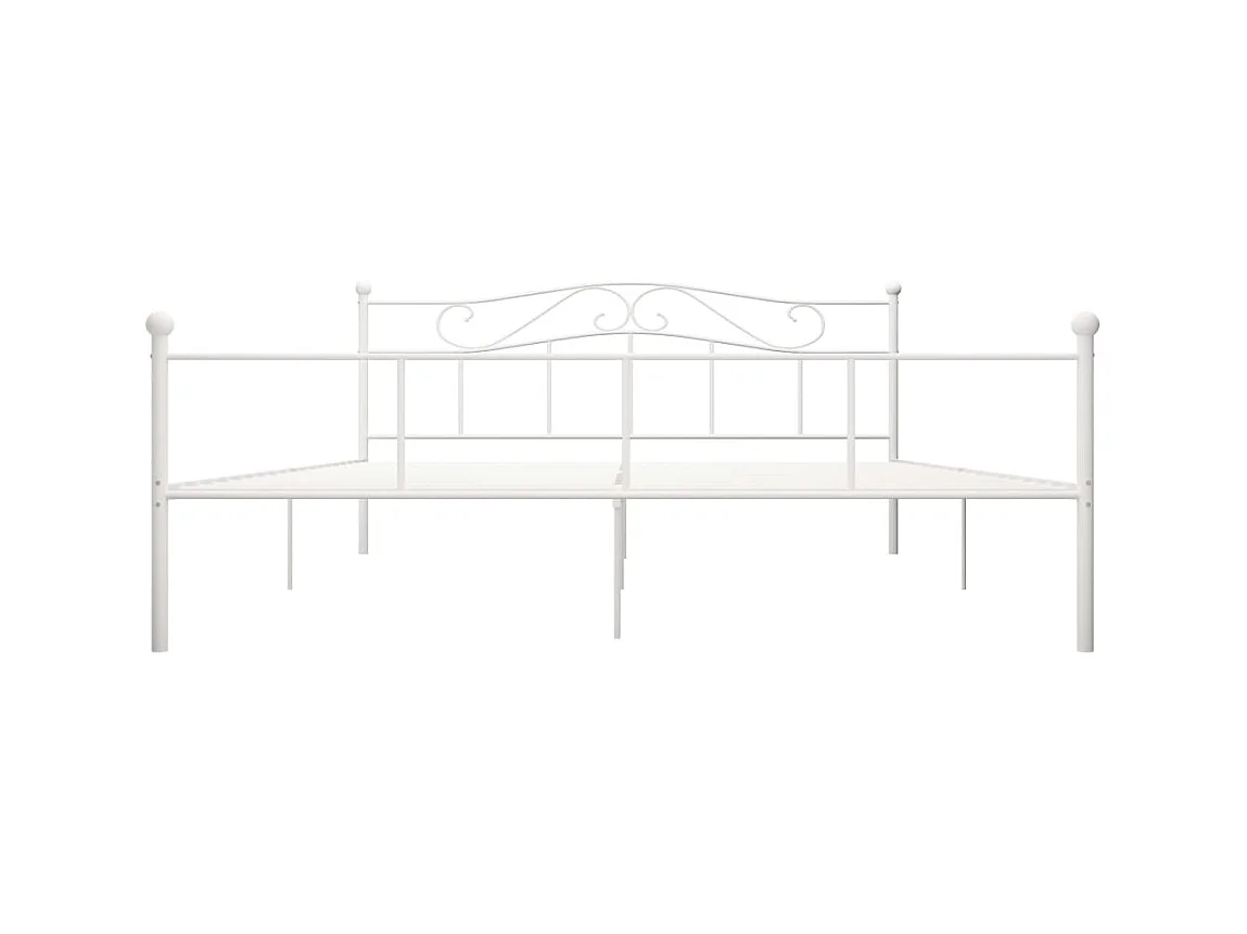 Lit-180x200 cm Blanc Métal EGGB68228