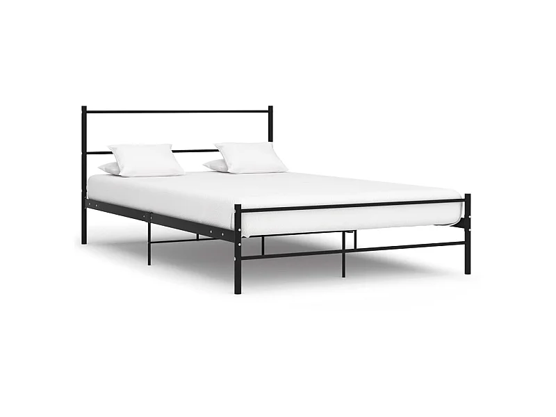 Cama em metal preto 140x200 cm PT637445