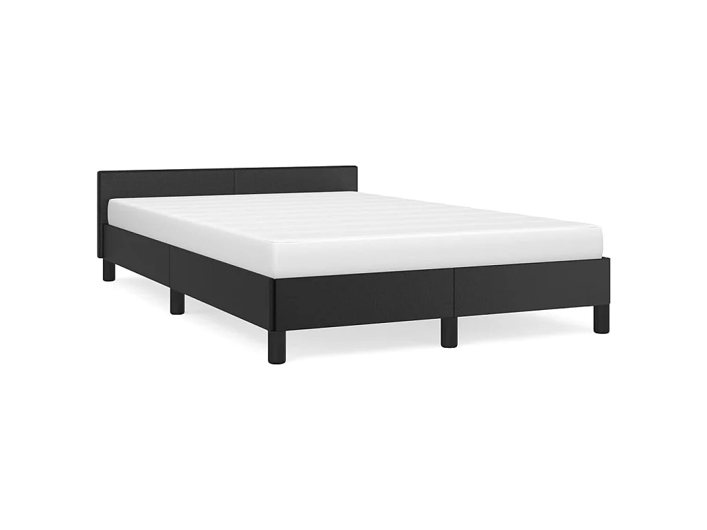 Bedframe met hoofdbord kunstleer zwart 120x200 cm NL45861