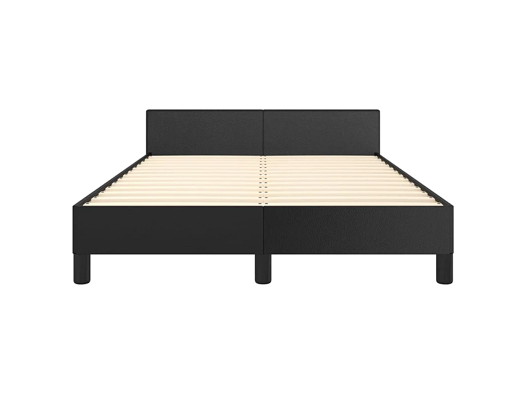 Bedframe met hoofdbord kunstleer zwart 120x200 cm NL45861
